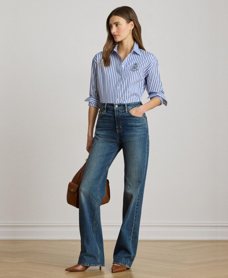 Women's Striped Long-Sleeve Shirt