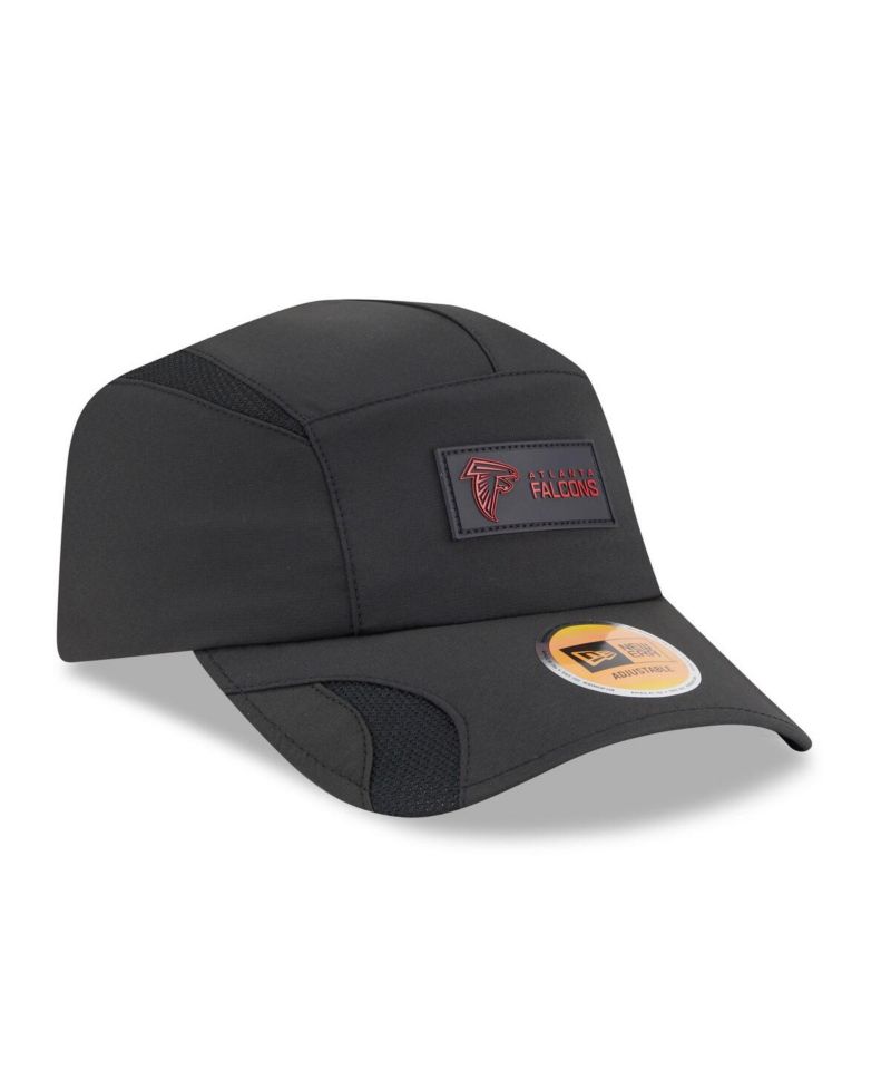 Men's Black Atlanta Falcons 2025 Sideline Runner Adjustable Hat