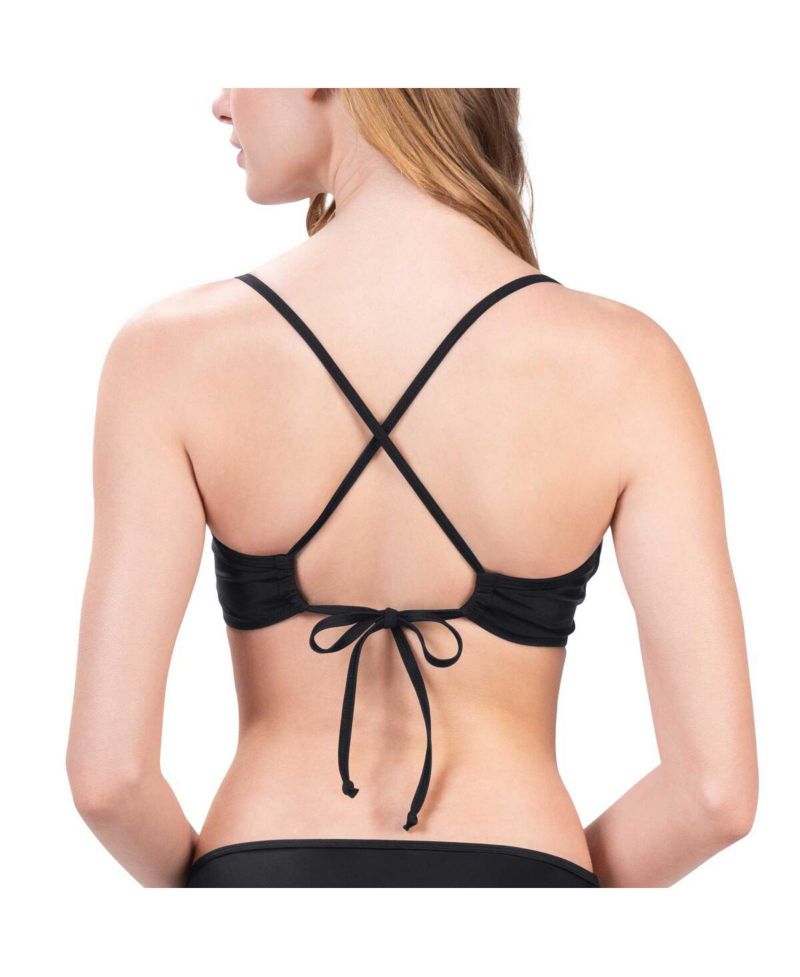 Women's Black Los Angeles Chargers Hall of Fame Bikini Top