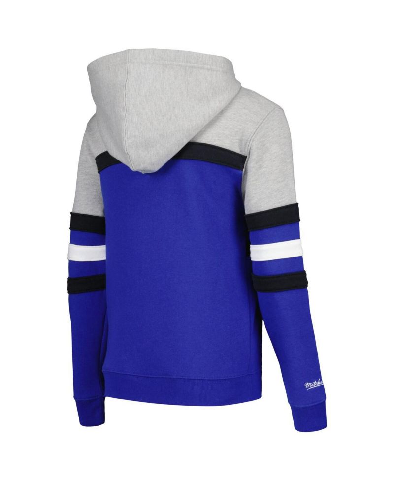 Big Boys and Girls Gray, Blue Orlando Magic Hardwood Classics Head Coach Pullover Hoodie