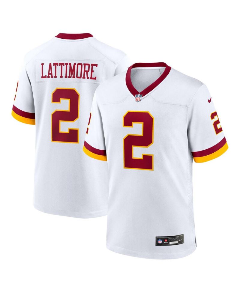 Men's Marshon Lattimore White Washington Commanders Game Super Bowl Era Jersey