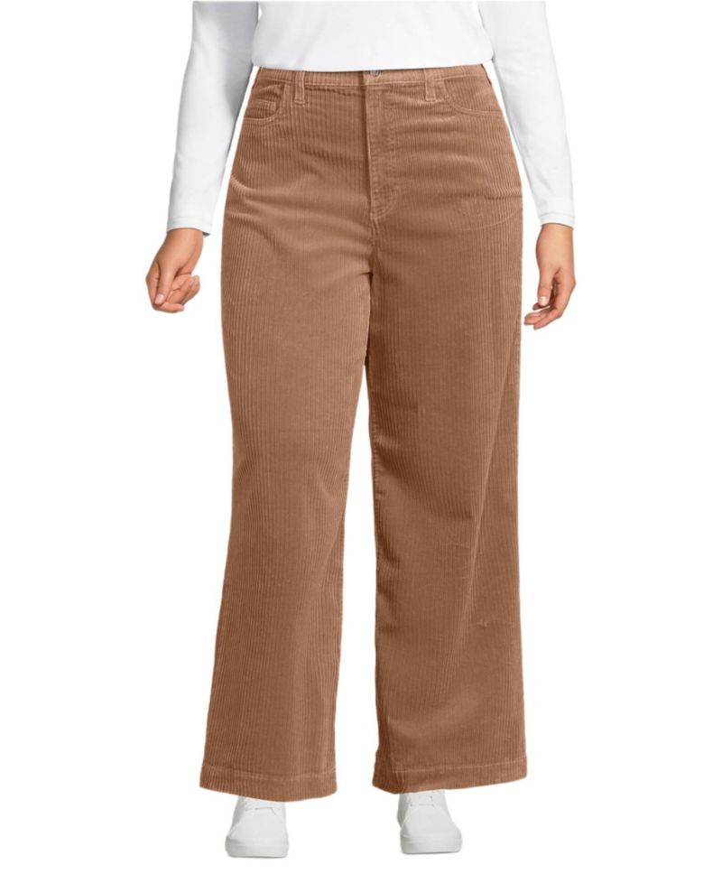 Women's High Rise Wide Leg Corduroy Pants