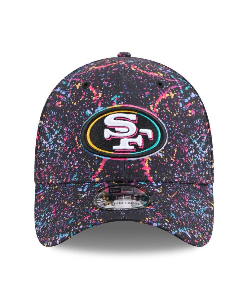 Men's Black San Francisco 49ers 2025 NFL Crucial Catch 39THIRTY Flex Hat