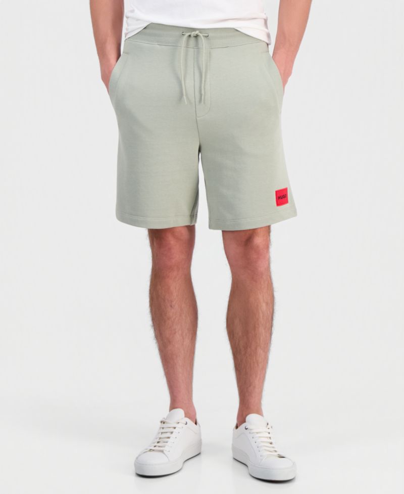 HUGO by Men's Diz222 Logo Patch Jersey Shorts