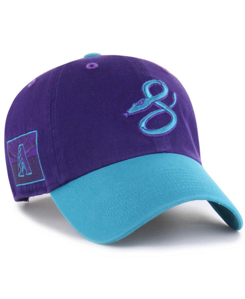 Men's '47 Purple Arizona Diamondbacks City Connect Clean Up Adjustable Hat