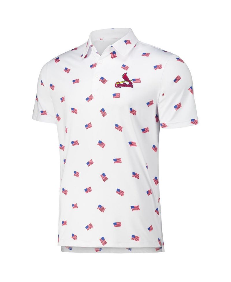 Men's White St. Louis Cardinals Americana Polo