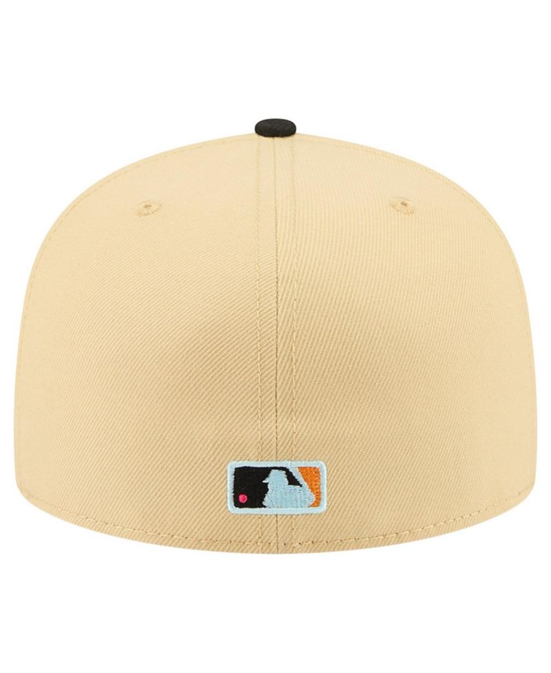 Men's Light Beige Arizona Diamondbacks Two-Tone Embroidered Visor 59FIFTY Fitted Hat