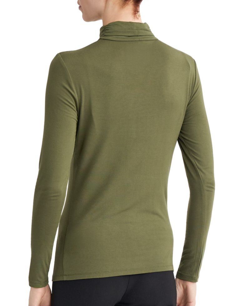 Women's Shirred Pullover Turtleneck Top