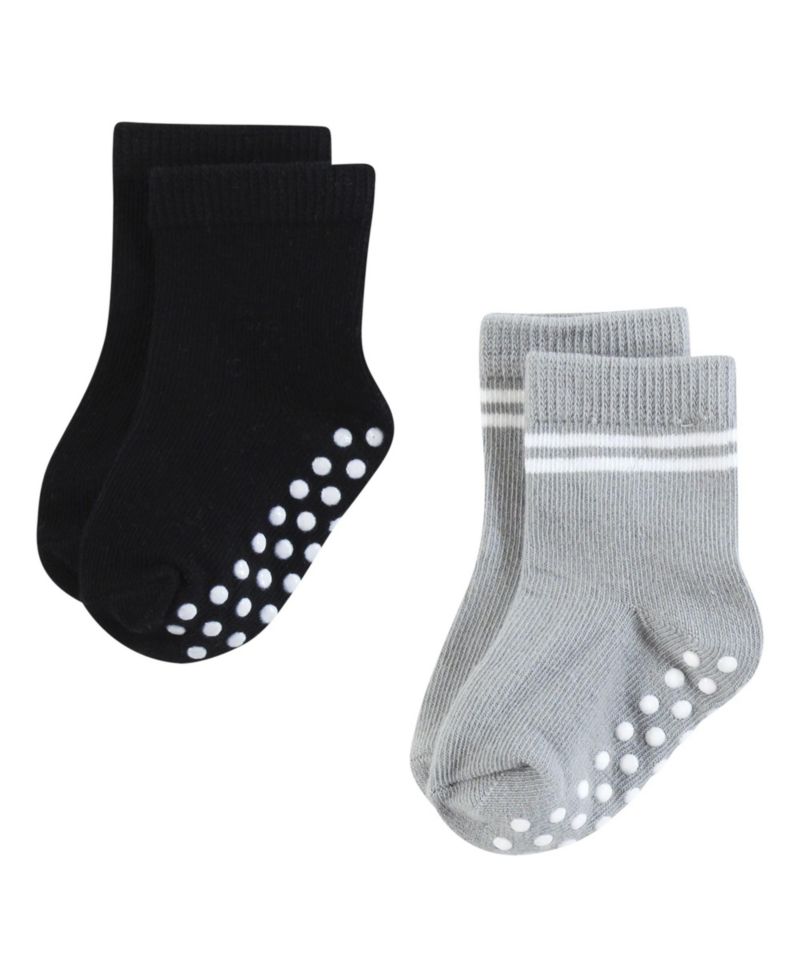 Baby Boys Hudson Cozy Cotton-Rich Newborn Terry Crew Socks