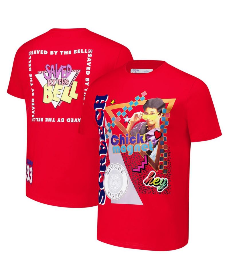 Men's Red Saved by the Bell Screech T-Shirt