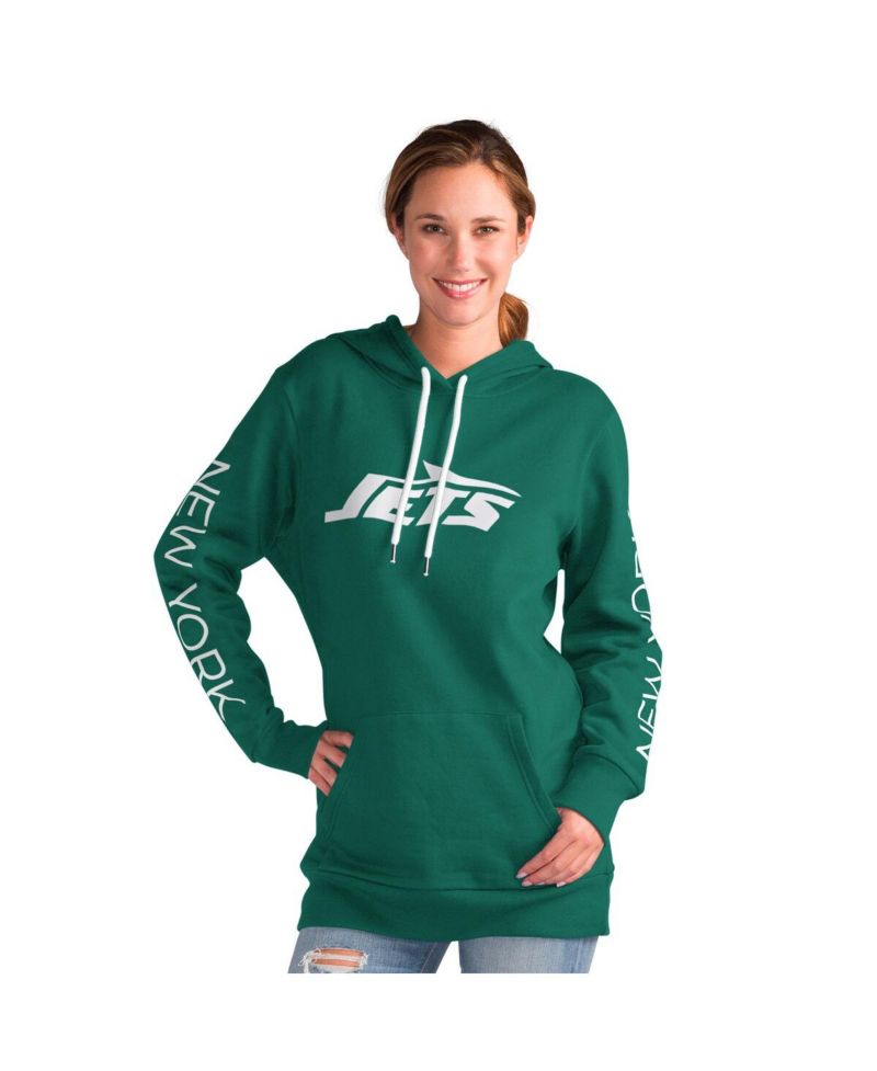 Women's Green New York Jets Extra Inning Pullover Hoodie