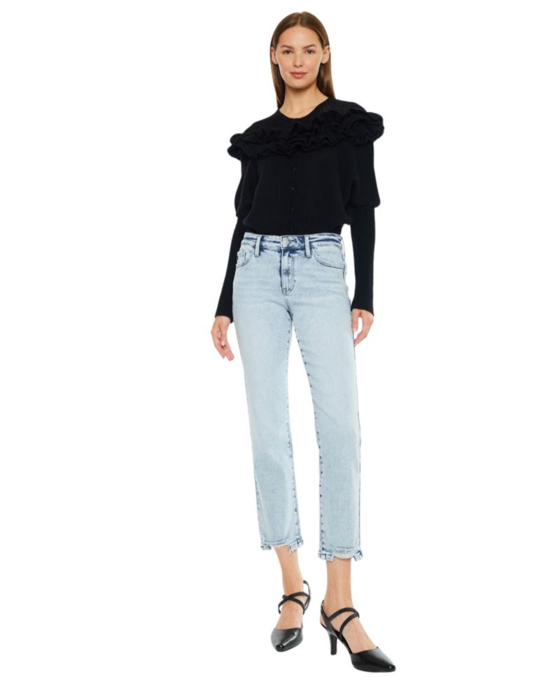 Women's Pam Mid Rise Crop Straight Jeans
