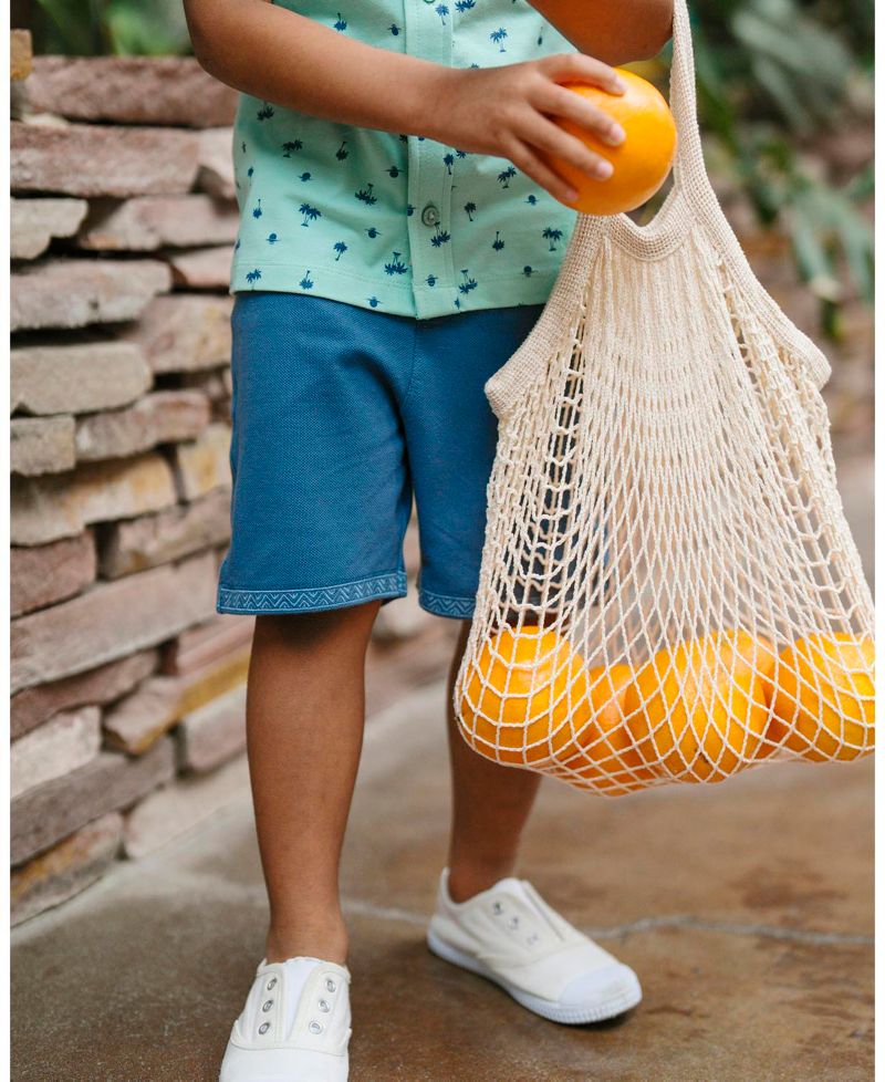 Little Boys Hope and Henry Organic French Terry Pull-On Short