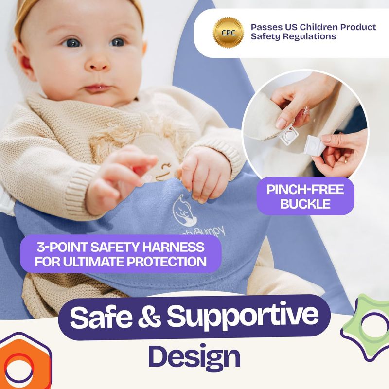 Kids Portable 2 in 1 Bouncer – Versatile Bouncer Chair Bouncer with Ergonomic Support to Use, Oatmeal
