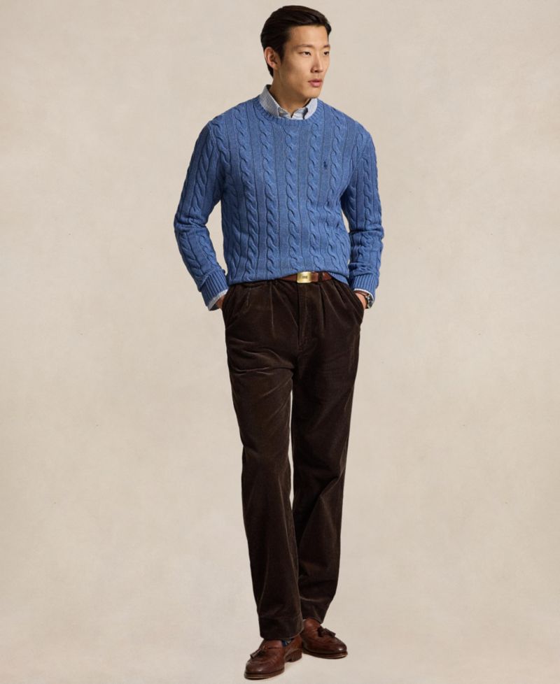 Men's Cable-Knit Cotton Sweater