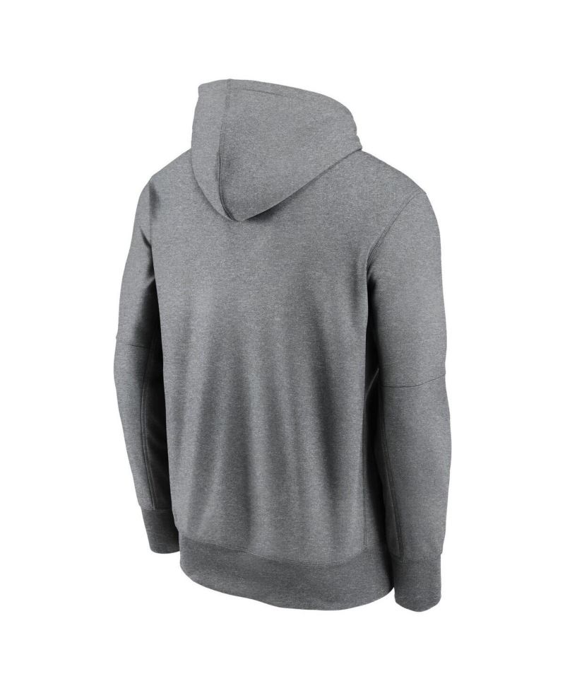 Men's Heather Gray Cleveland Browns Performance Fleece Pullover Hoodie