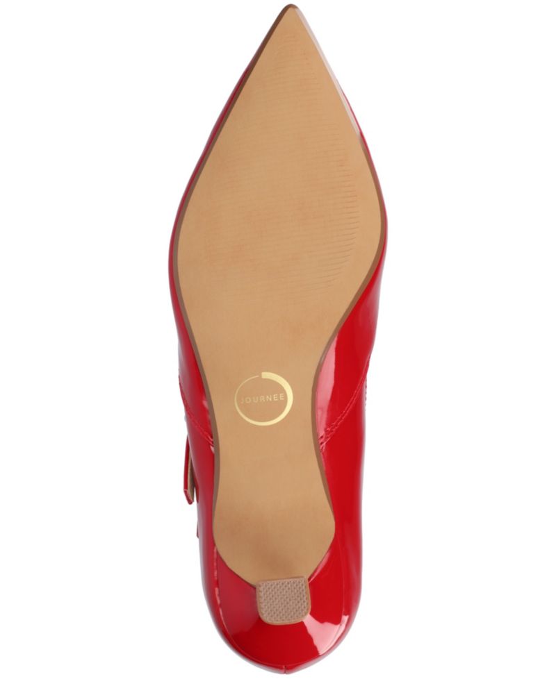 Women's Carnation Pointed Toe Mary Jane Pumps