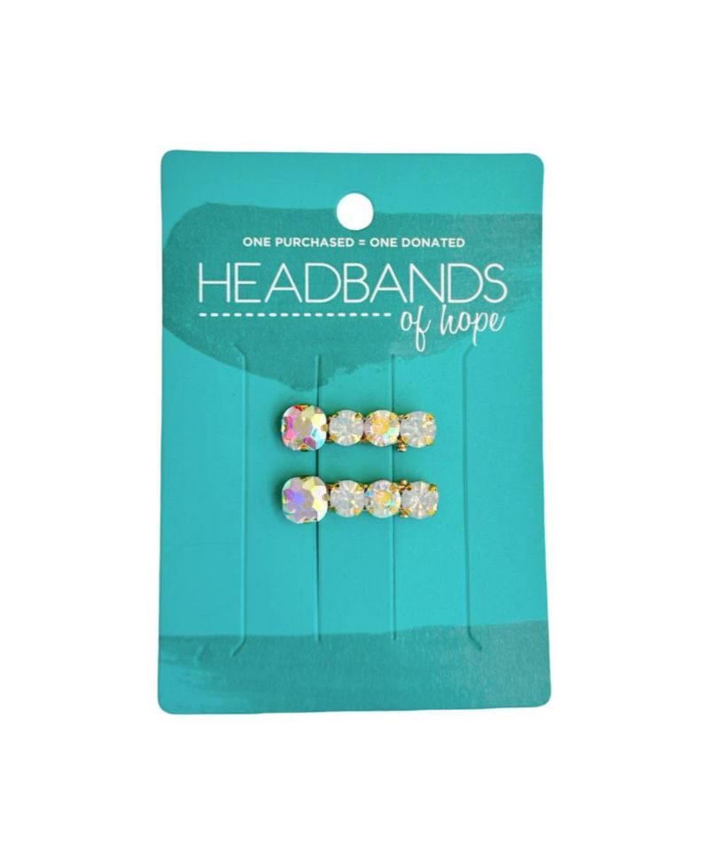 Women's Small Barrette Hair Clip - White