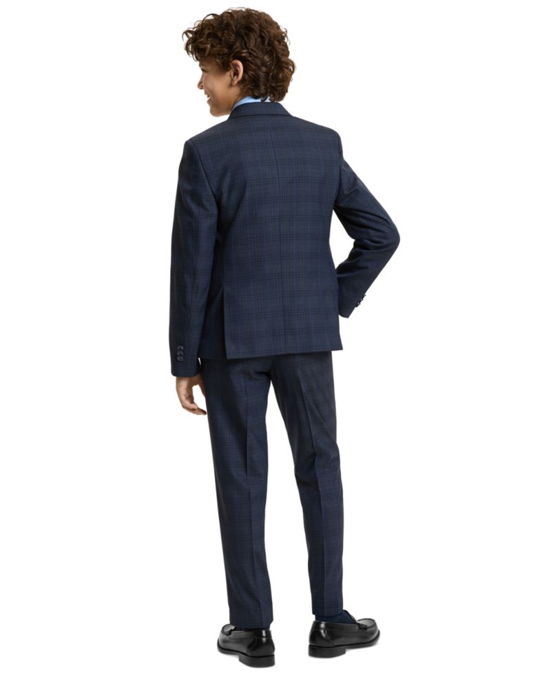 Boys' 8-20 Long-Sleeve Top and Plain Pleat Bottom Suit
