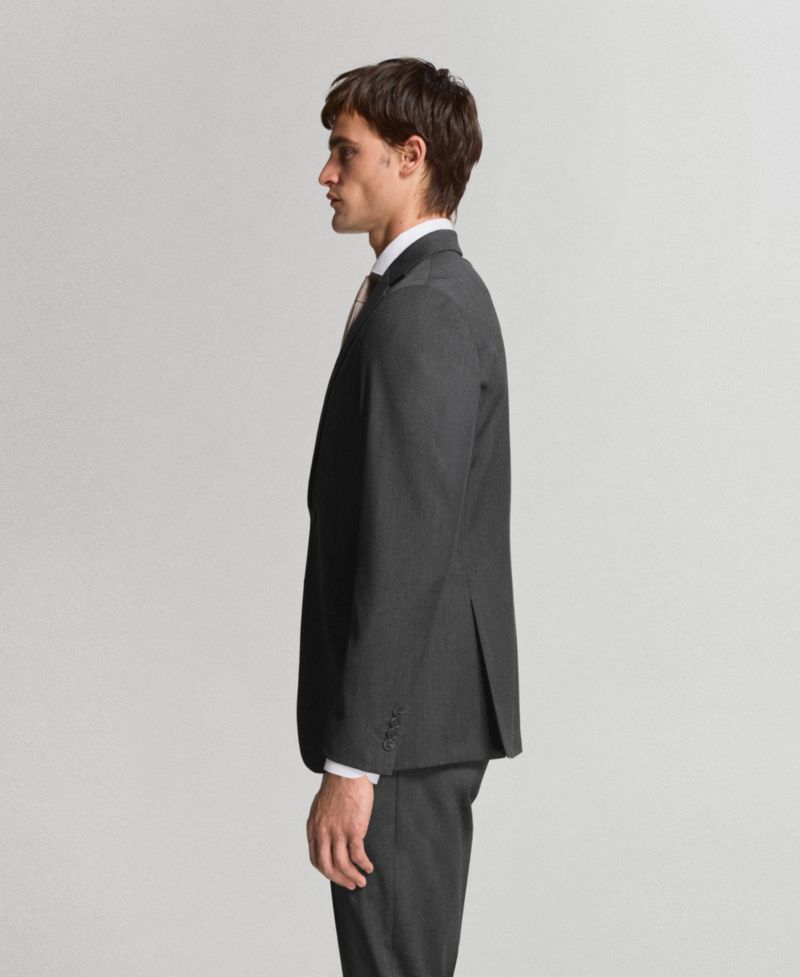 Men's Wool Slim-Fit Suit Jacket