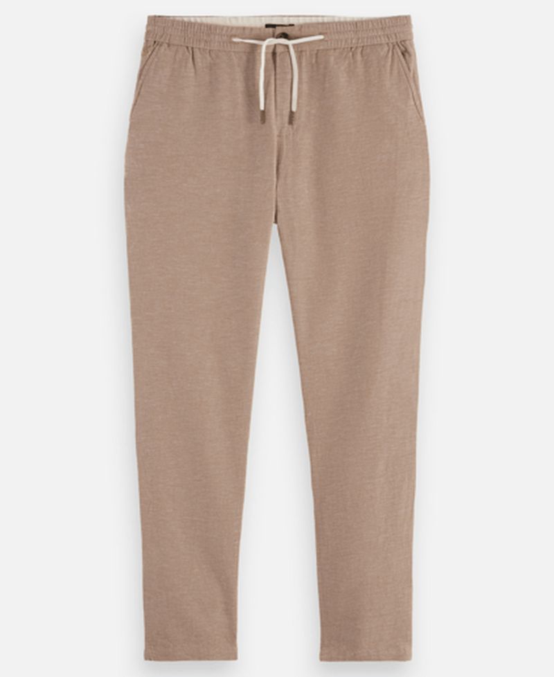Men's Straight-Fit Cotton-Linen Blend Pants
