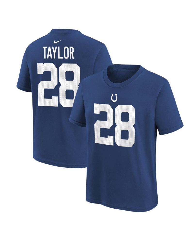 Big Boys and Girls Jonathan Taylor Royal Indianapolis Colts Player Name & Number T-Shirt