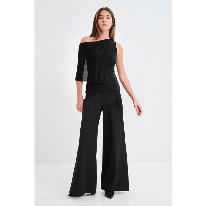 Women's Lexington High-Waisted Wide-Leg Side-Slit Dress Pants
