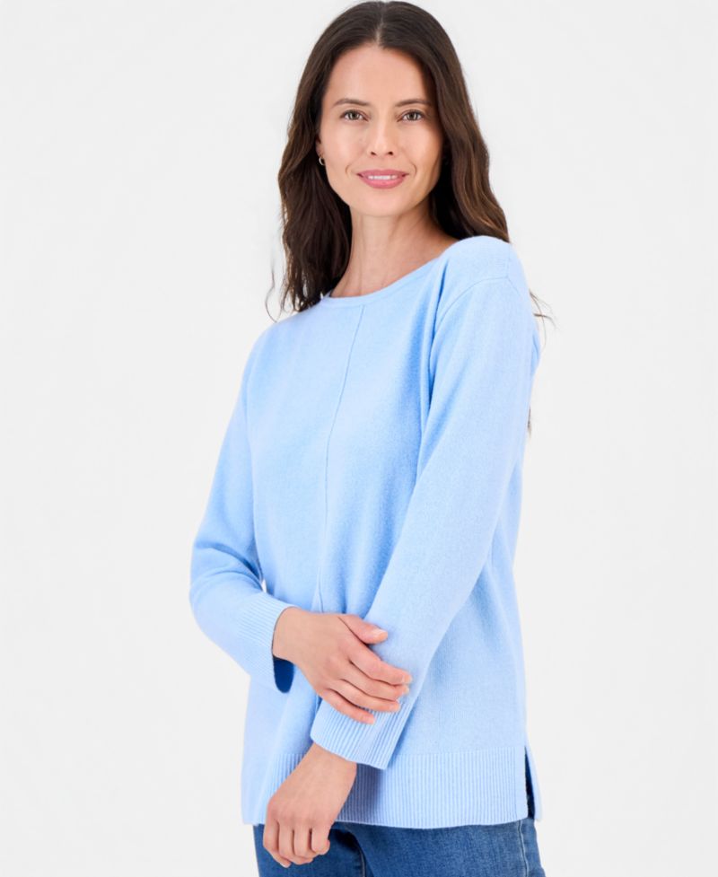 Plus Luxsoft Seamfront Boatneck Tunic Sweater
