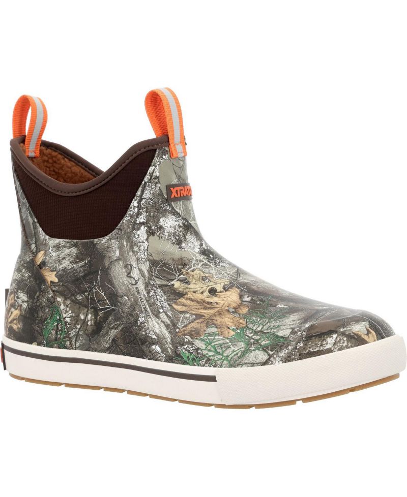 Men's Outdoors Faux Shearling Lining Ankle Deck Boots