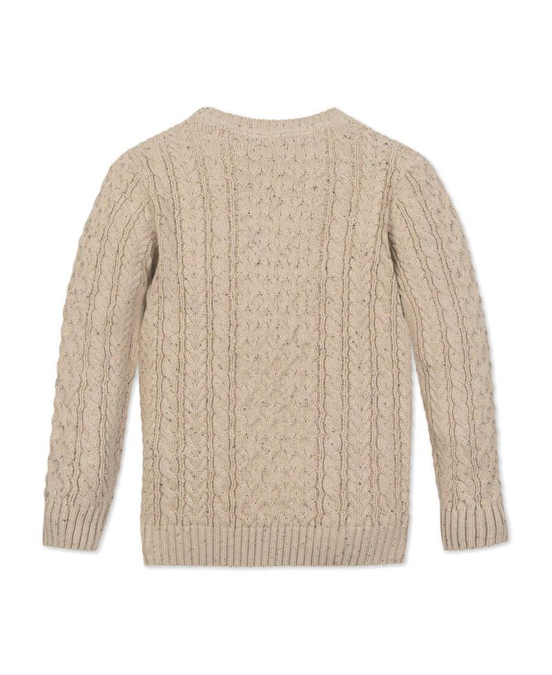 Hope and Henry Little and Big Boys' Organic Long Sleeve Fisherman Cable Pullover Sweater