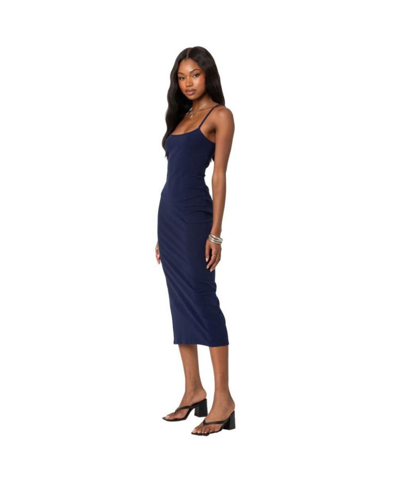 Women's Air back slitted midi dress
