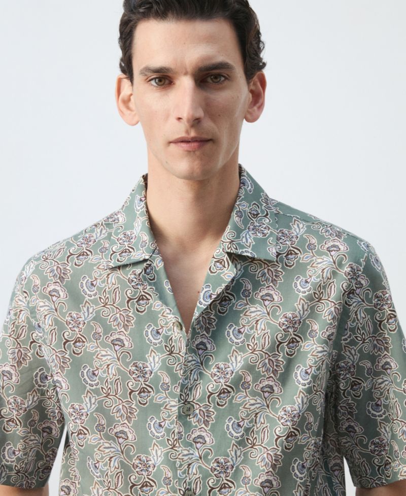 Men's Cotton Bowling-Collar Shirt