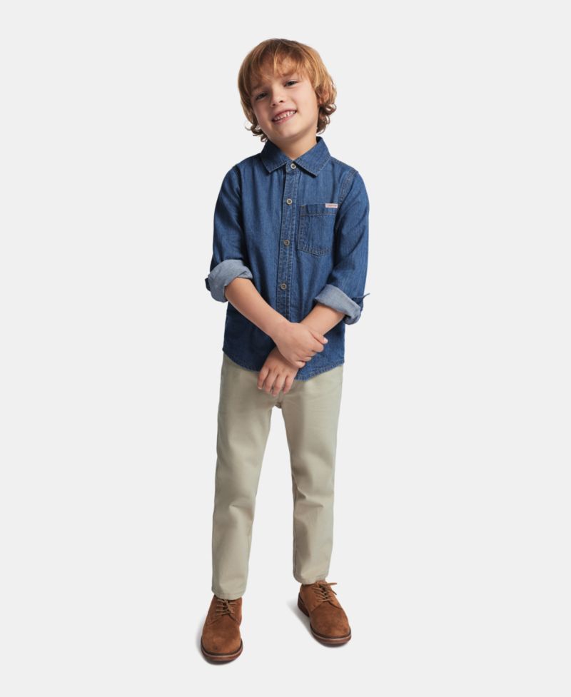 Boys' 2T-7 Long-Sleeve Shirt and Pants, 2-Piece Set