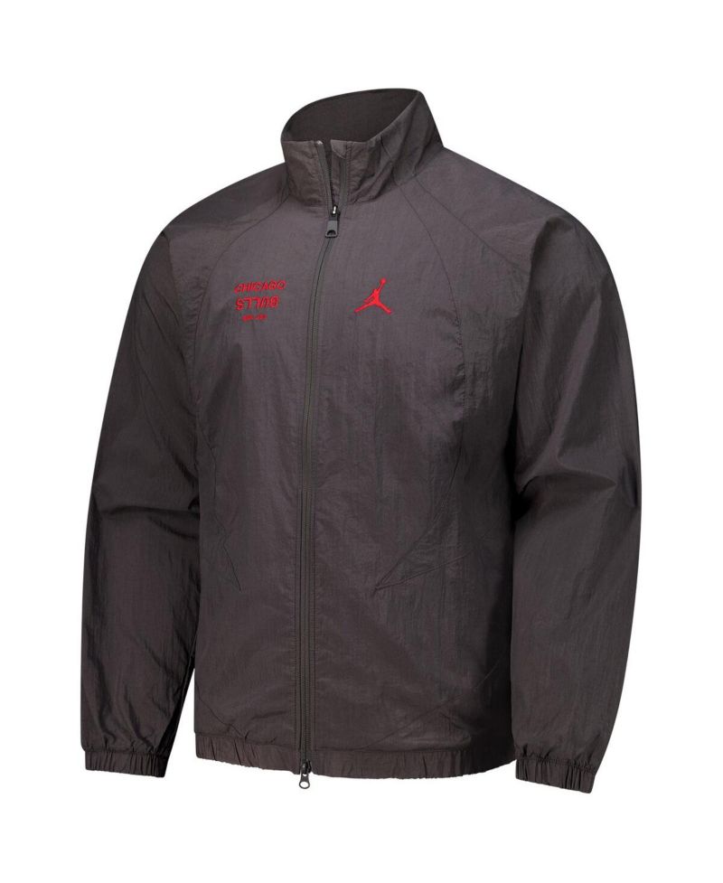 Men's Gray Chicago Bulls Courtside Statement Edition Jumpman Jam Full-Zip Jacket