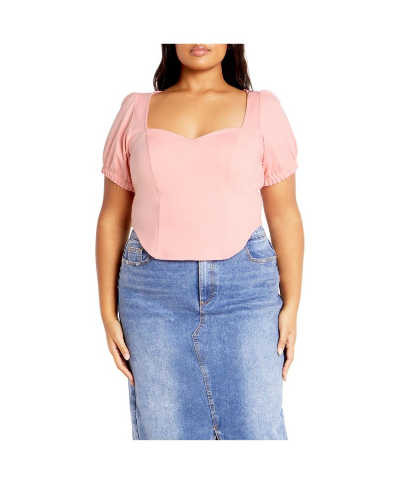Women's Corset Puff Top