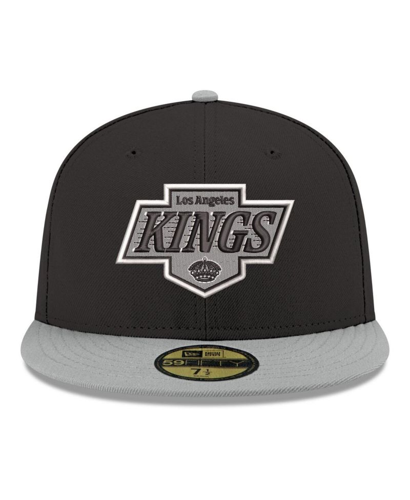 Men's Black Los Angeles Kings Core Logo Two-Tone 59FIFTY Fitted Hat