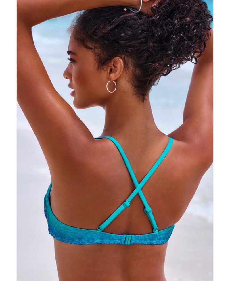 Women's Ombre Print Everyday Comfort Underwire Bikini Top