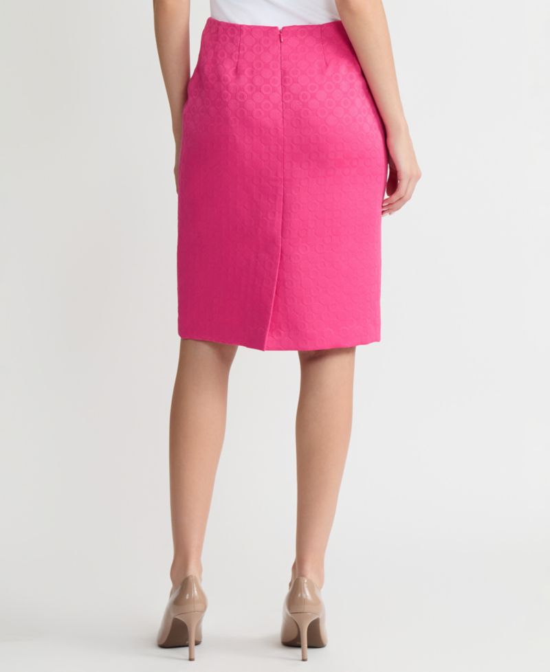 Women's Circle Jacquard Pencil Skirt