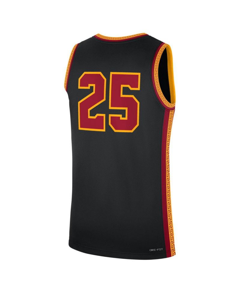 Men's 25 Black USC Trojans Alternate Replica Basketball Jersey