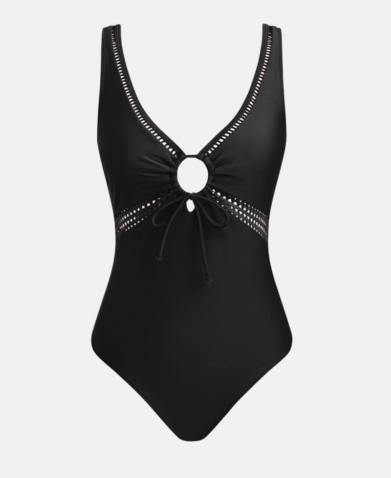 Women's One-Piece Swimsuit Lace-up Front