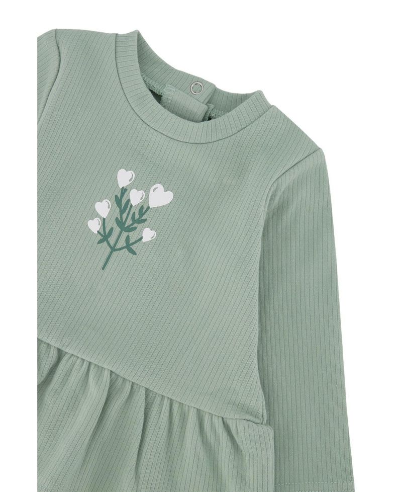 Baby Girls ( 3M to 24 M ) Organic Cotton Peplum Tunic and Legging Set Heart Print