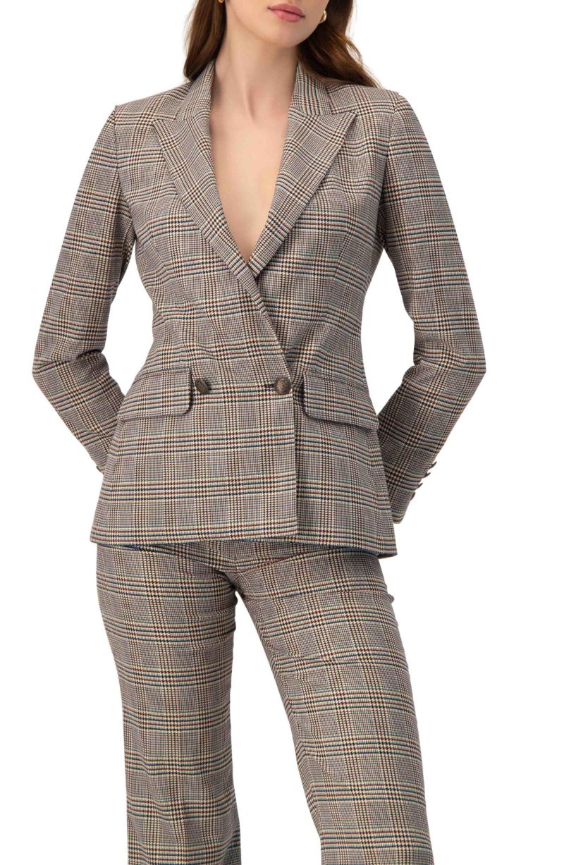 Women's Double-Breasted Prince of Wales Blazer