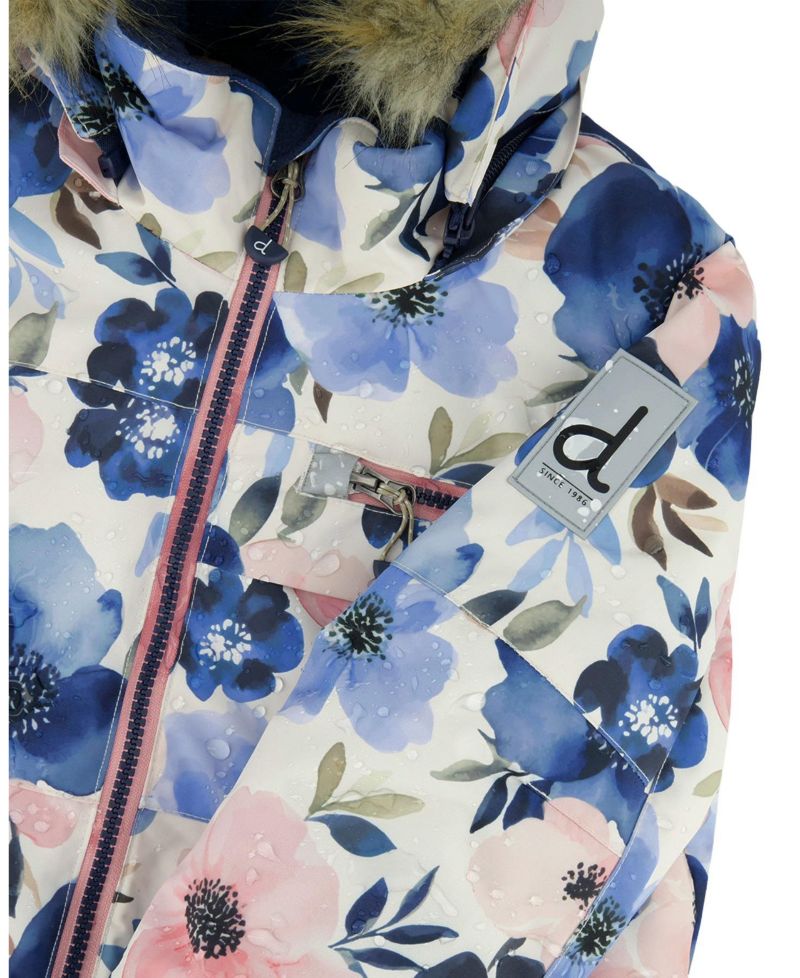Girls' 4-16 Play Watercolor Flower Print Technical Jacket and Pants, 2-Piece Set