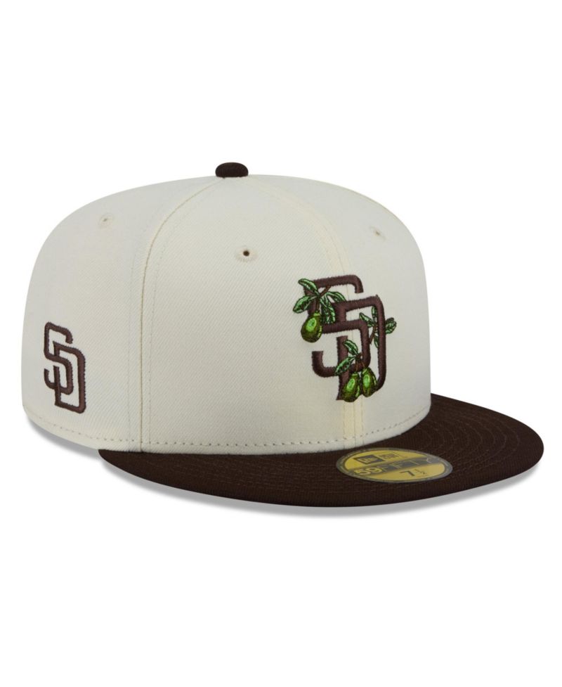 Men's White/Brown San Diego Padres Blossom 59FIFTY Fitted Hat