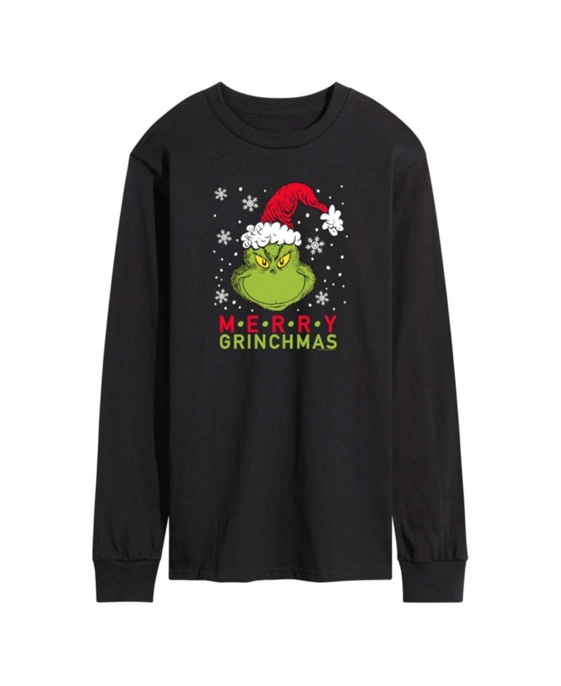 Men's The Grinch Merry Grinchmas Graphic Long-Sleeve T-Shirt