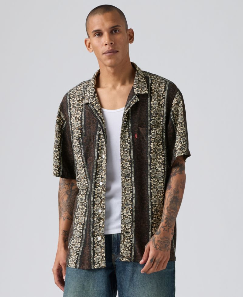 Men's Relaxed-Fit Camp Collar Shirt