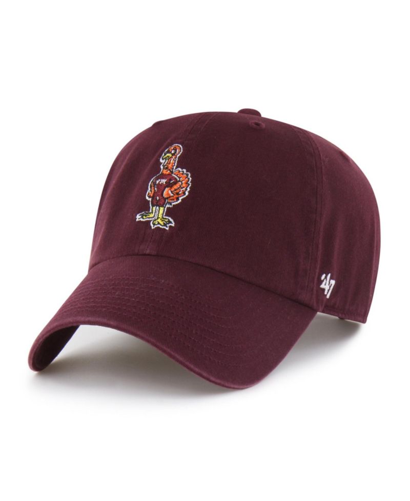 Men's '47 Maroon Virginia Tech Hokies Vault Clean Up Adjustable Hat