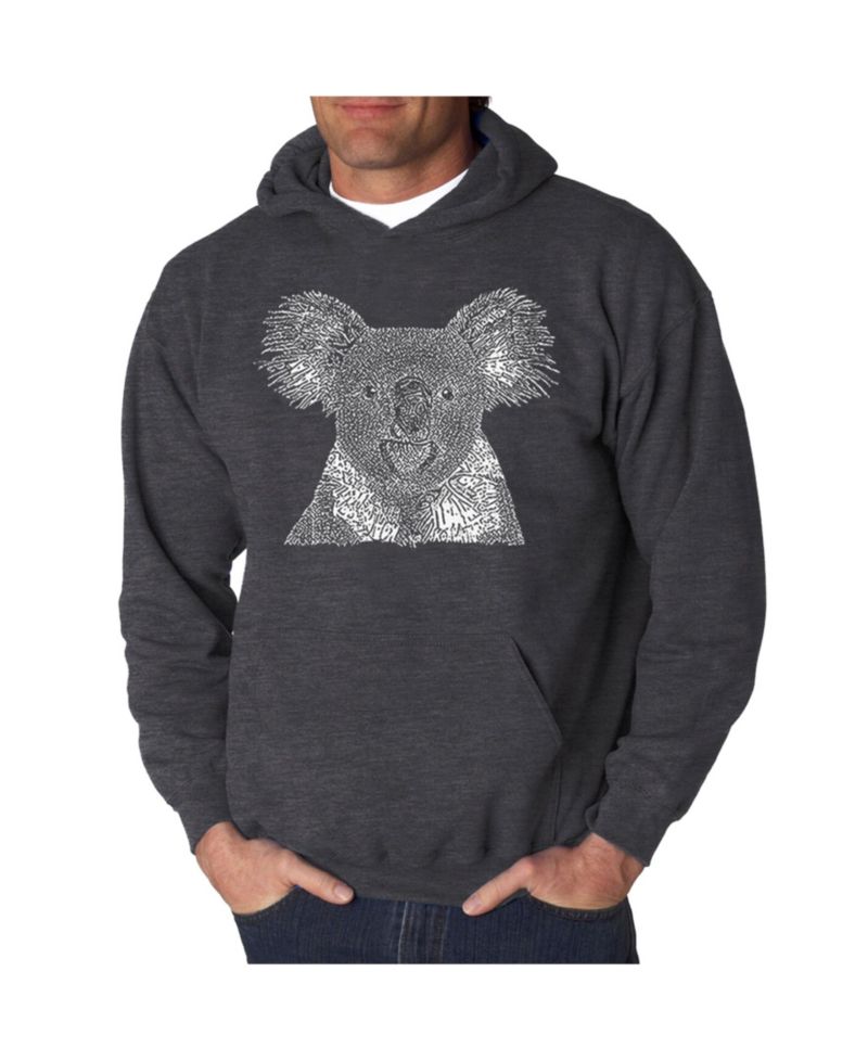 Men's Koala Word Art Hooded Sweatshirt