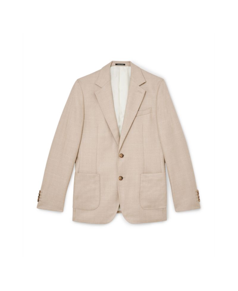 Men's Pelmet Wool-Blend Herringbone Single-Breasted Blazer