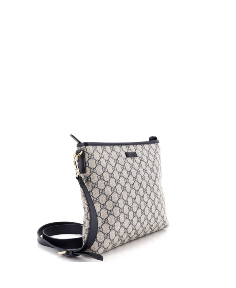 Medium Zip Top Messenger Bag GG Coated Canvas